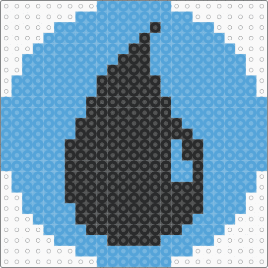Blue 25x25 - black, light blue