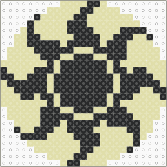 White 25x25 - black, yellow
