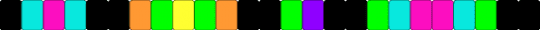 Abstraction single - green, light blue, pink