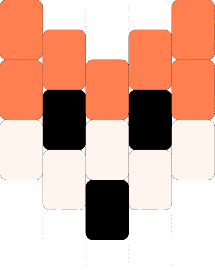 Fox charm - orange, white