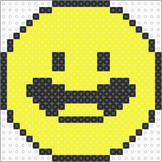 VERITY FUSEBEAD PATTERN (OPEN MOUTH) - black, yellow