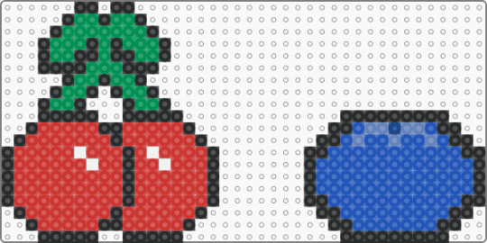 cherry & blueberry - blue, blueberries, blueberry, cherries, cherry, fruit, red, small