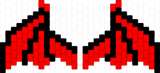 Simple bat wings - black,red,wings,bat,devil