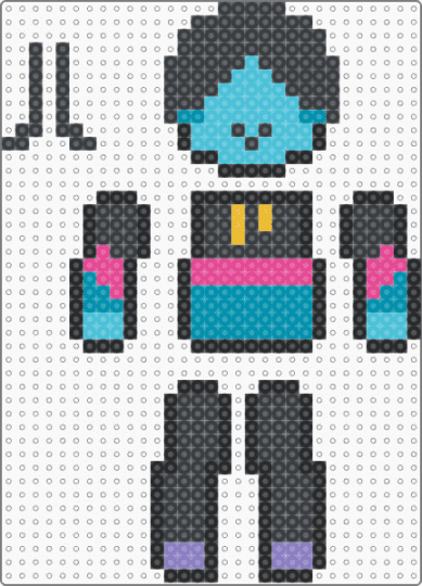 (REMIX) Doll of my Oc Dark :3 - black, blue, character, cute, deltarune, light blue, oc, pink, teal