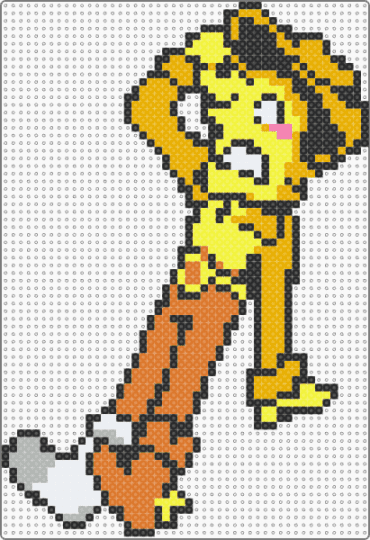 Yellow gettin' his socks knocked off - ch5, chapter 5, cowboy, deltarune, goofy, orange, socks, yellow, yellow deltarune, yellow flower deltarune