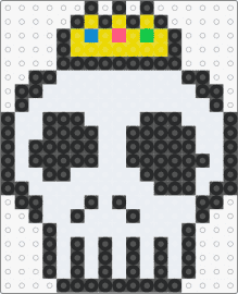 Skull 2.0 - skull,crown,skeleton,spooky,halloween,royalty,white,gold