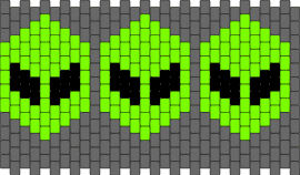 Lil guyz - aliens,extraterrestrial,space,repeating,cuff,green,gray