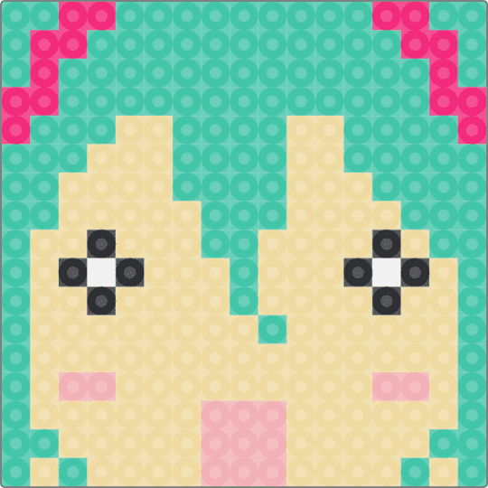 hachune hatsune miku mini - teal,beige,miku,hatsune miku,hachune miku,vocaloid