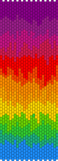 Large Dripping Rainbow Multi-Color Kandi Pannel - red,pink,orange