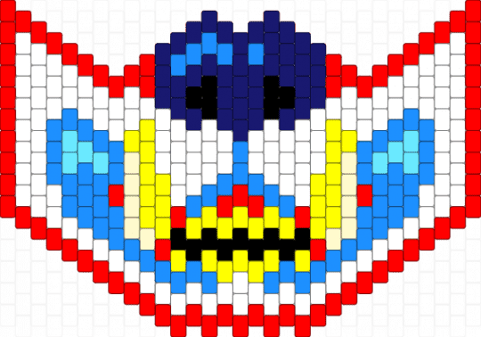 Clown animal mask - red,light blue
