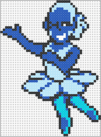 Blue one eye open sprite deltarune - blue, chapter 5, dancer, deltarune, flower, light blue