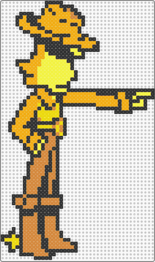 Yellow pointing sprite deltarune - chapter 5, cowboy, deltarune, flower, orange, yellow