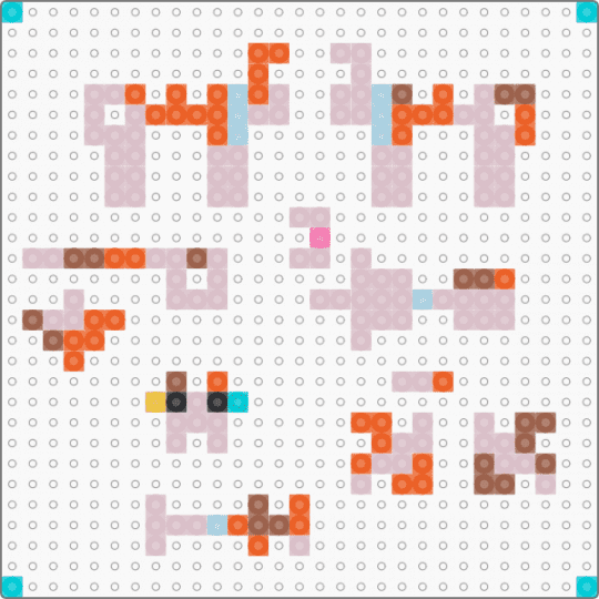 minecraft cat readable - beige, orange