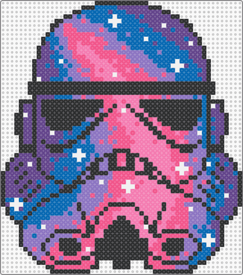 galaxy storm trooper - blue, pink