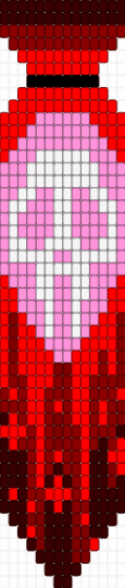 (PINK) bloody ghostface tie - red