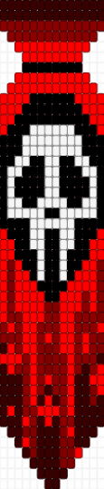 bloody ghostface tie - brown, red