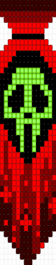(Glow) bloody Ghostface tie - red