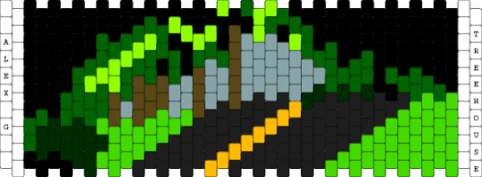 Fav Songs Inspired Cuffs (Alex G - Treehouse) - black, green