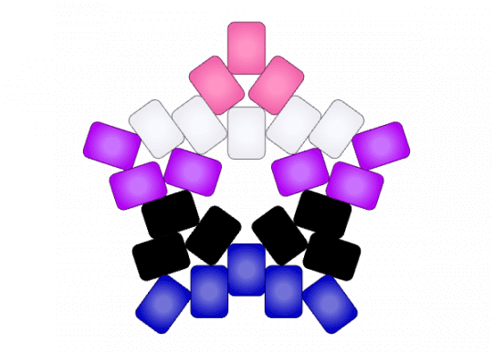 Glow In The Dark Genderfluid Star - 