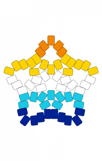 Large aroace star - ace, aro, aroace, aroace pride, aroacespec, aromantic, aromantic asexual, asexual, light blue, purple, yellow