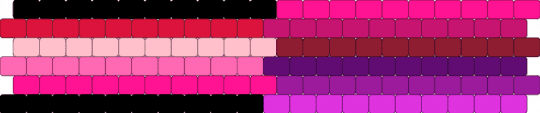 Hypersexual/hyperromantic flag combo cuff - hyperromantic, hypersexual, kandicuff, peyotestitch, pink, pride, pridekandi