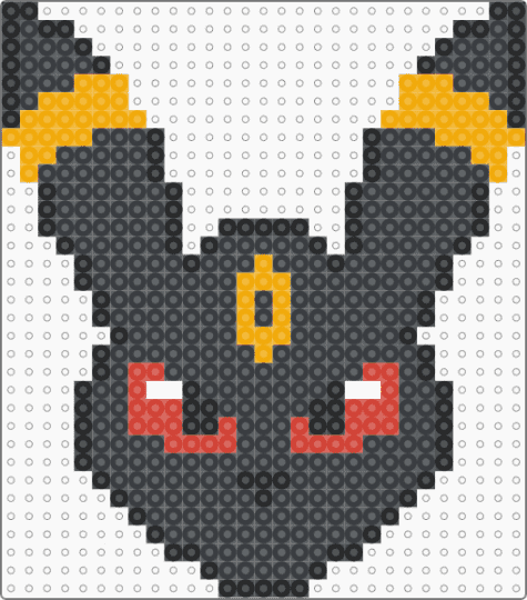 Umbreon perler - black,orange,red,umbreon,pokemon,perler,pokemonperler,eeveelution