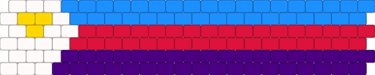 Polyamorous flag peyote stitch - frideflag, kandicuff, light blue, peyotestitch, polyamorous, polyamory, pride, purple, red