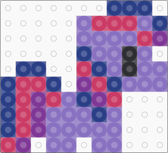 Mini Twilight Sparkle perler - blue, mlp, my little pony, perler, pink, twilight sparkle
