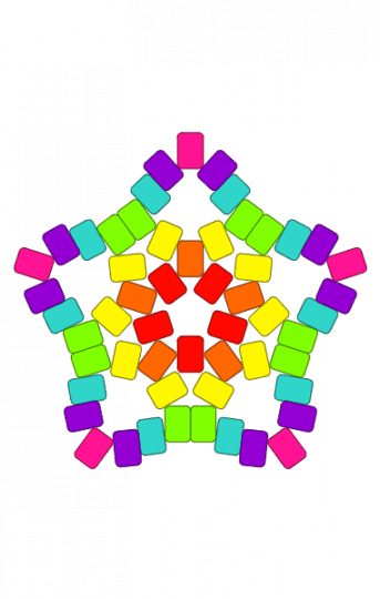 Large rainbow star - colorful, green, kandi star, large kandi star, pride, purple, rainbow, teal, yellow