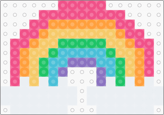 Pastel rainbow perler - colorful, ennaria, monstarrr, orange, pastel, pink, rainbow, yellow