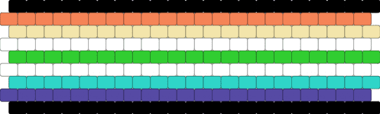 Agenderfaun flag cuff - agender, agenderfaun, colorful, genderfaun, lgbtqia, orange, pride, queer, teal