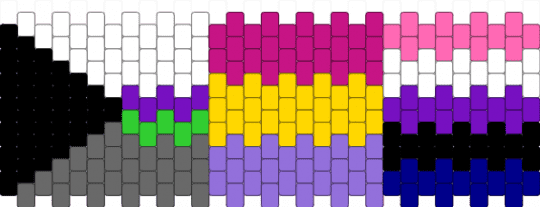 My flags - demiromantic, demisexual, genderfluid, lgbtq, panfemsexual, pink, pride, purple