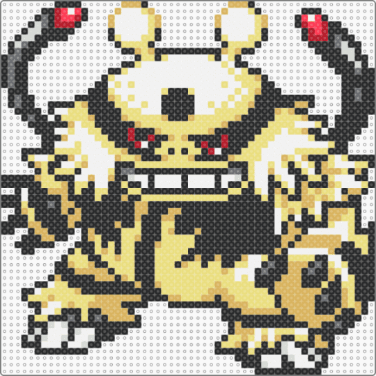Electivire Pokemon - black, electivire, orange, perler, pokemon, yellow