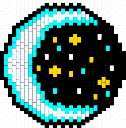 moon maybe - black, light blue