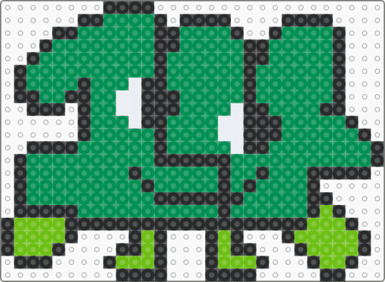Tpot Fourteen pixel art - green