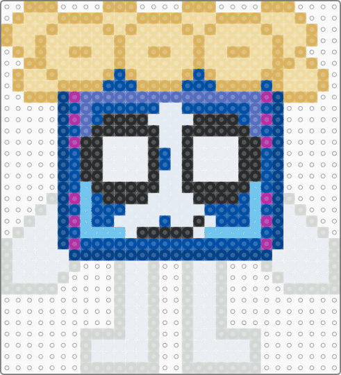 Bfnif amino pixel art - beige, blue, orange