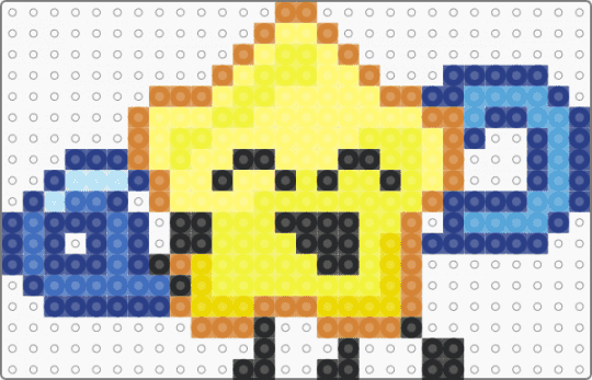 Kfc Starclip pixel art - blue, yellow
