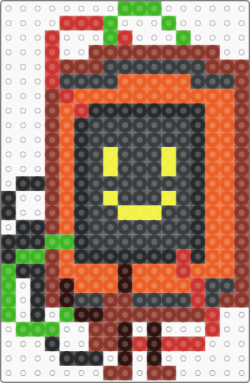 Orbit tnt pixel art - orange, red