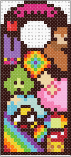 Door hanger - brown,pink