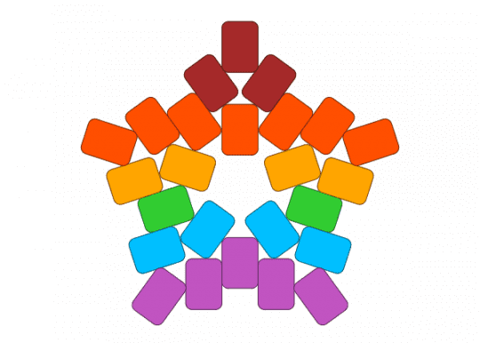 rainbow star - bead, kandi, orange, perler, pink, rainbow, star