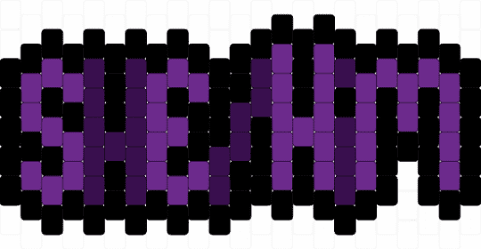 She/him pronoun text - bigender, black, nonbinary, pink, pride, pronoun, purple, trans