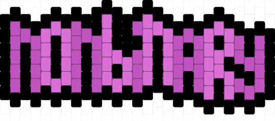 Nonbinary pronoun text ;3 - black, nonbinary, pink