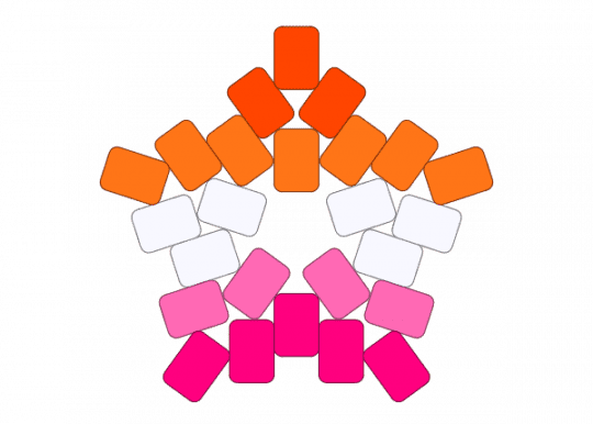 lesbian star - lesbian, orange, pink, pride, star