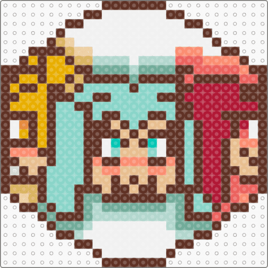 Triple baka - brown,light blue