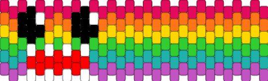 Rainbow domo - green, orange, red, yellow