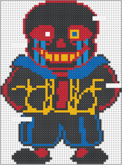 error sans :3 - black,red,blue,error sans,error,underverse,undertale,sans