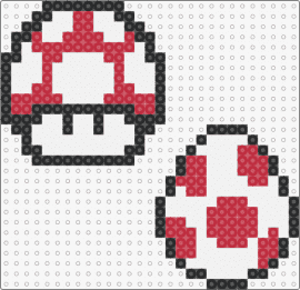 Super Mario #1 - egg,mushroom,mario,yoshi,nintendo,video game,red,white