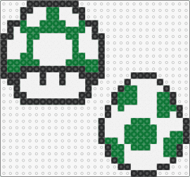 Super Mario #2 - egg,mushroom,mario,yoshi,nintendo,video game,green,white