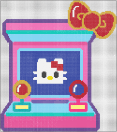Hello Kitty Arcade Game - arcade,hello kitty,video game,sanrio,electronics,joystick,television,bow,colorfu