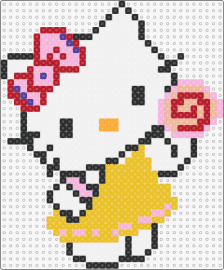 Summer Hello Kitty - hello kitty,lollipop,sanrio,character,candy,cute,summer,white,yellow,pink